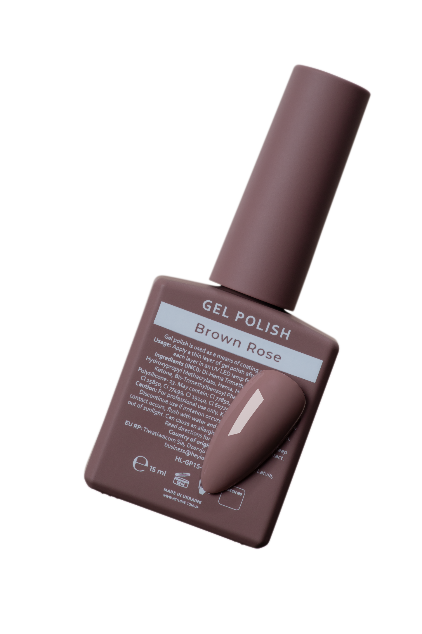 HEYLOVE. Gel Polish, BROWN ROSE, 15 ml