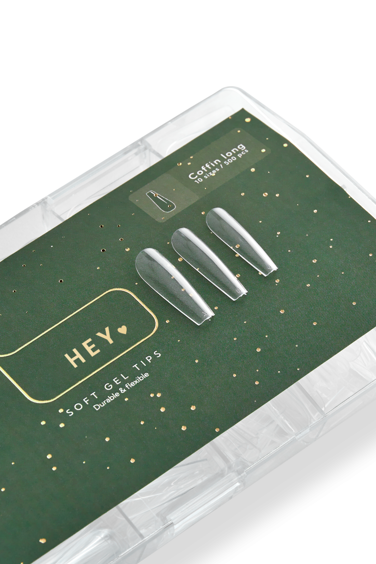 HEYLOVE Gel tips “Coffin Long”, 500 pcs