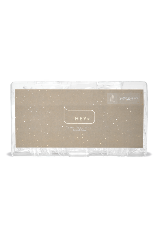 HEYLOVE Gel tips “Coffin Medium”, 500 pcs