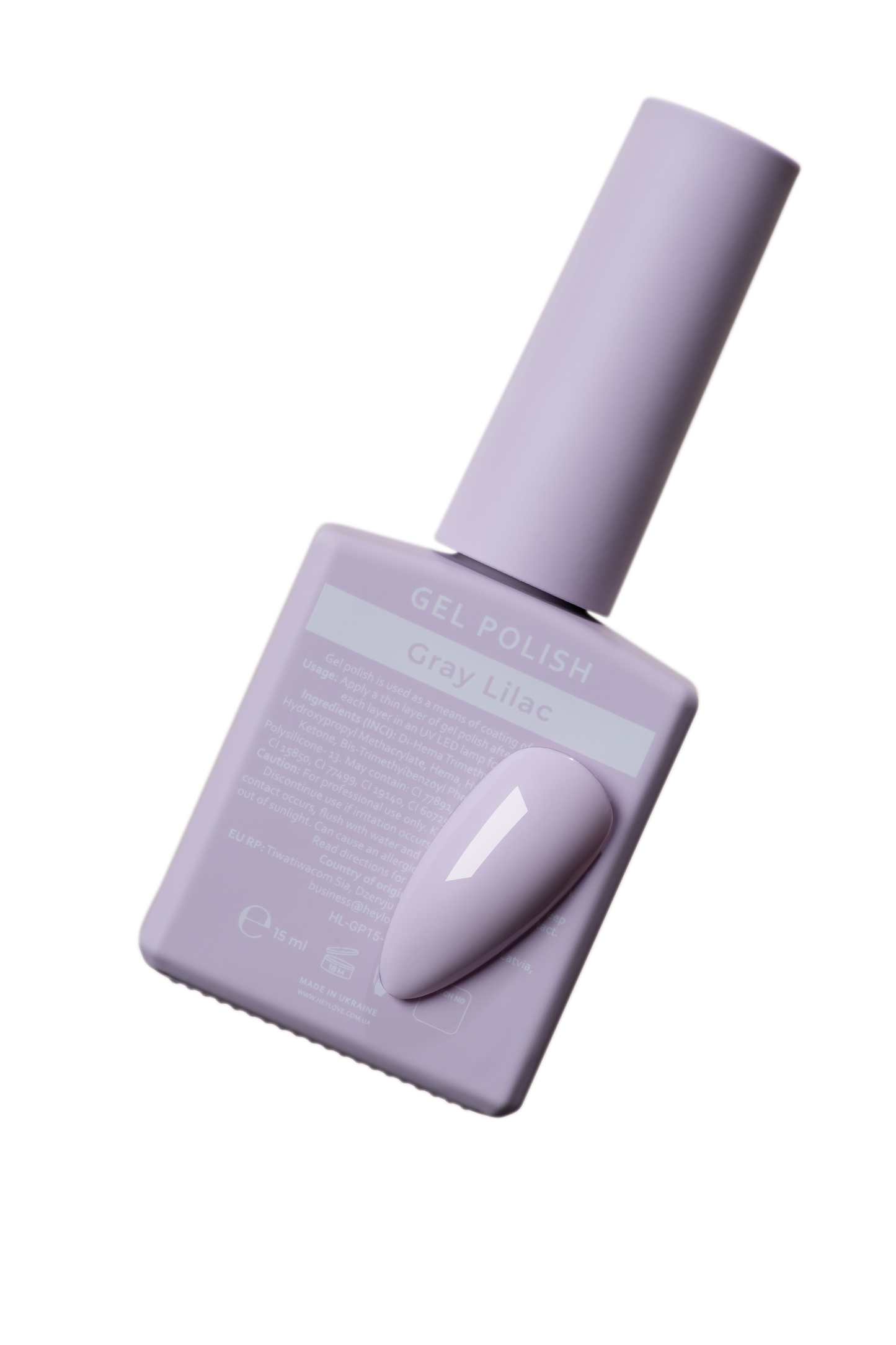 HEYLOVE. Gel Polish, GRAY LILAC, 15 ml