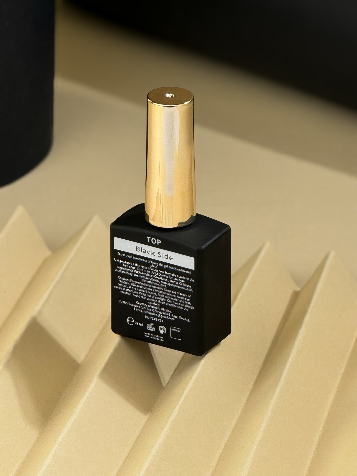 HEYLOVE. Top coat, Black Side, 15 ml, No Sticky