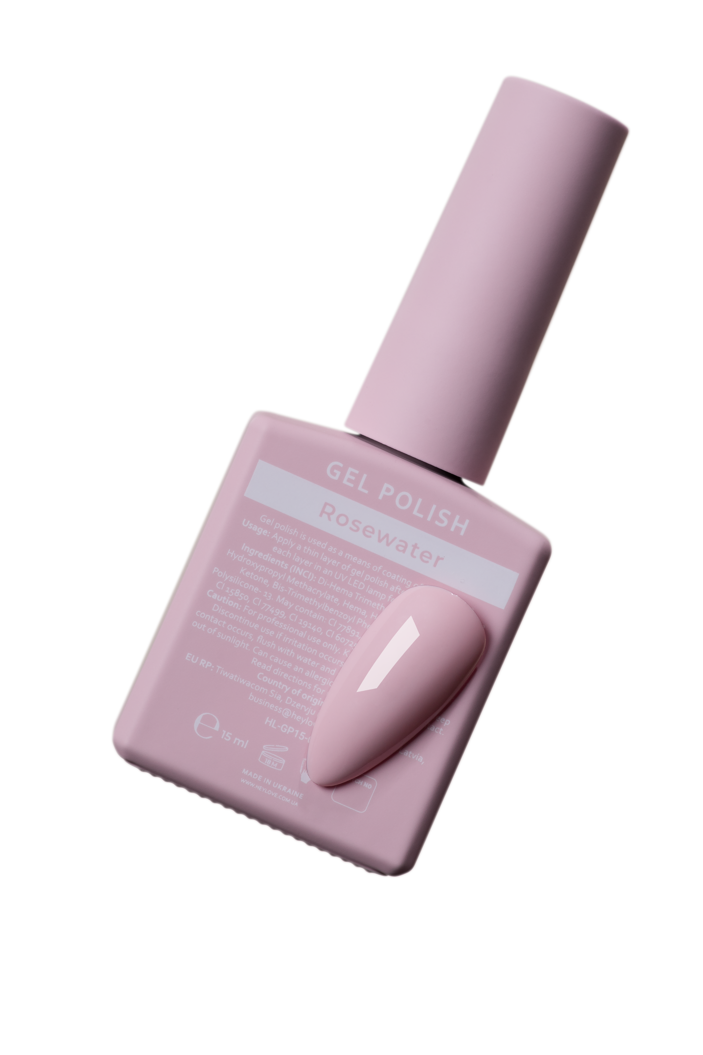 HEYLOVE. Gel Polish, ROSEWATER, 15 ml