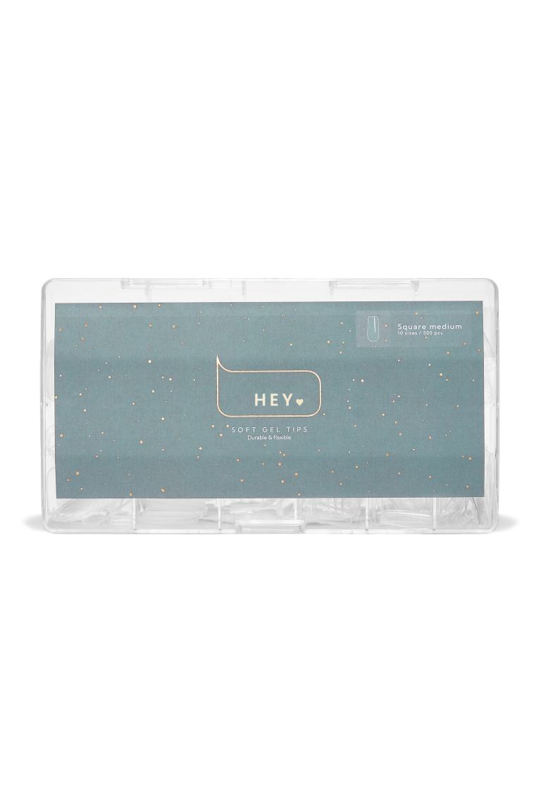 HEYLOVE Gel tips “Square Medium”, 500 pcs
