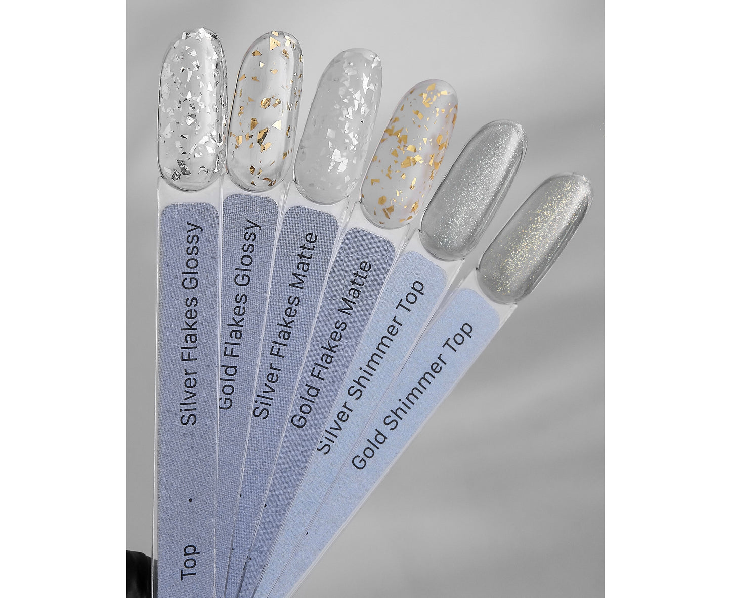 HEYLOVE Silver Flakes Glossy Top, 15 ml, No Sticky