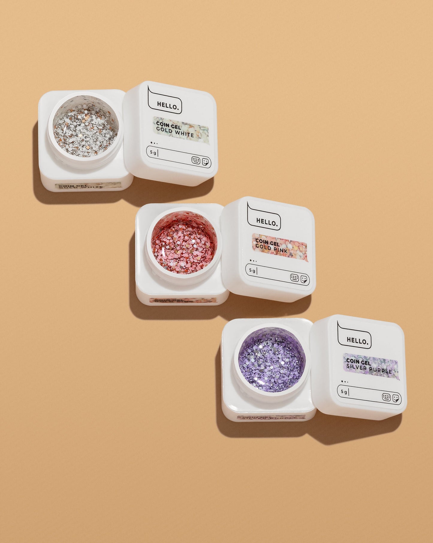 HEYLOVE Coin gel, SILVER PURPLE, 5 g
