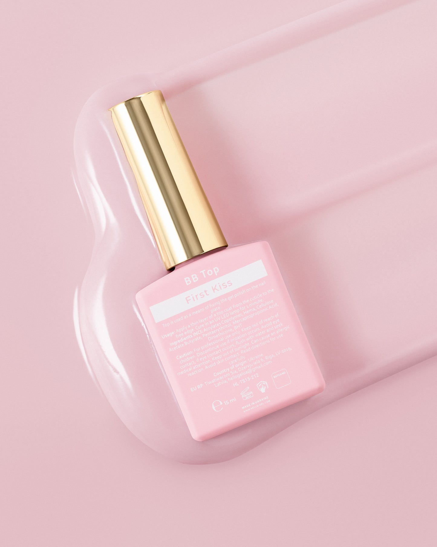 HEYLOVE. BB Top Coat, First Kiss, 15 ml, No Sticky