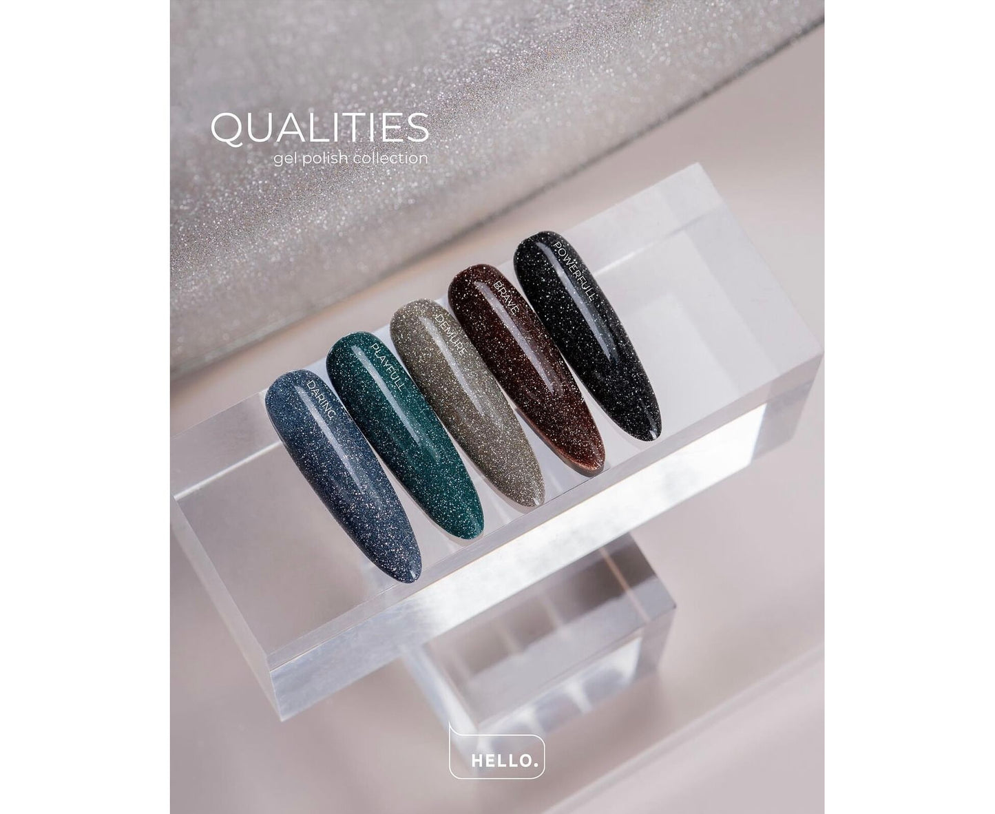 HEYLOVE. Reflective Gel Polish, Gela laka BRAVE, 15 ml