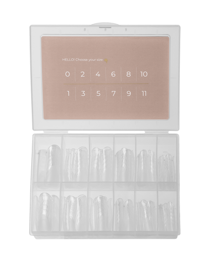 HEYLOVE Top nail forms, Natural Square, 120pc