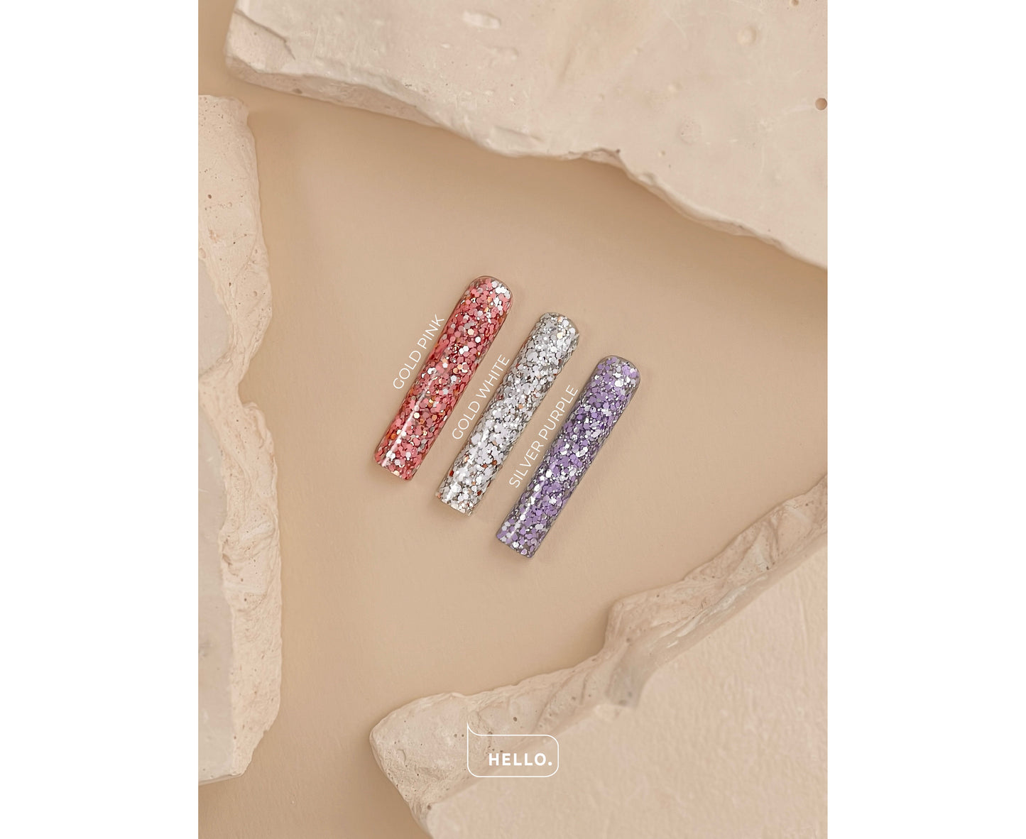 HELLO,Coin gel, GOLD WHITE, 5 g, Dizaina gēls