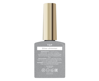 HEYLOVE Silver Shimmer Top, 15 ml, No Sticky