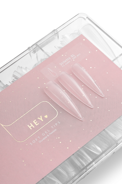 HEYLOVE Gel tips “Stiletto XL”, 500 pcs